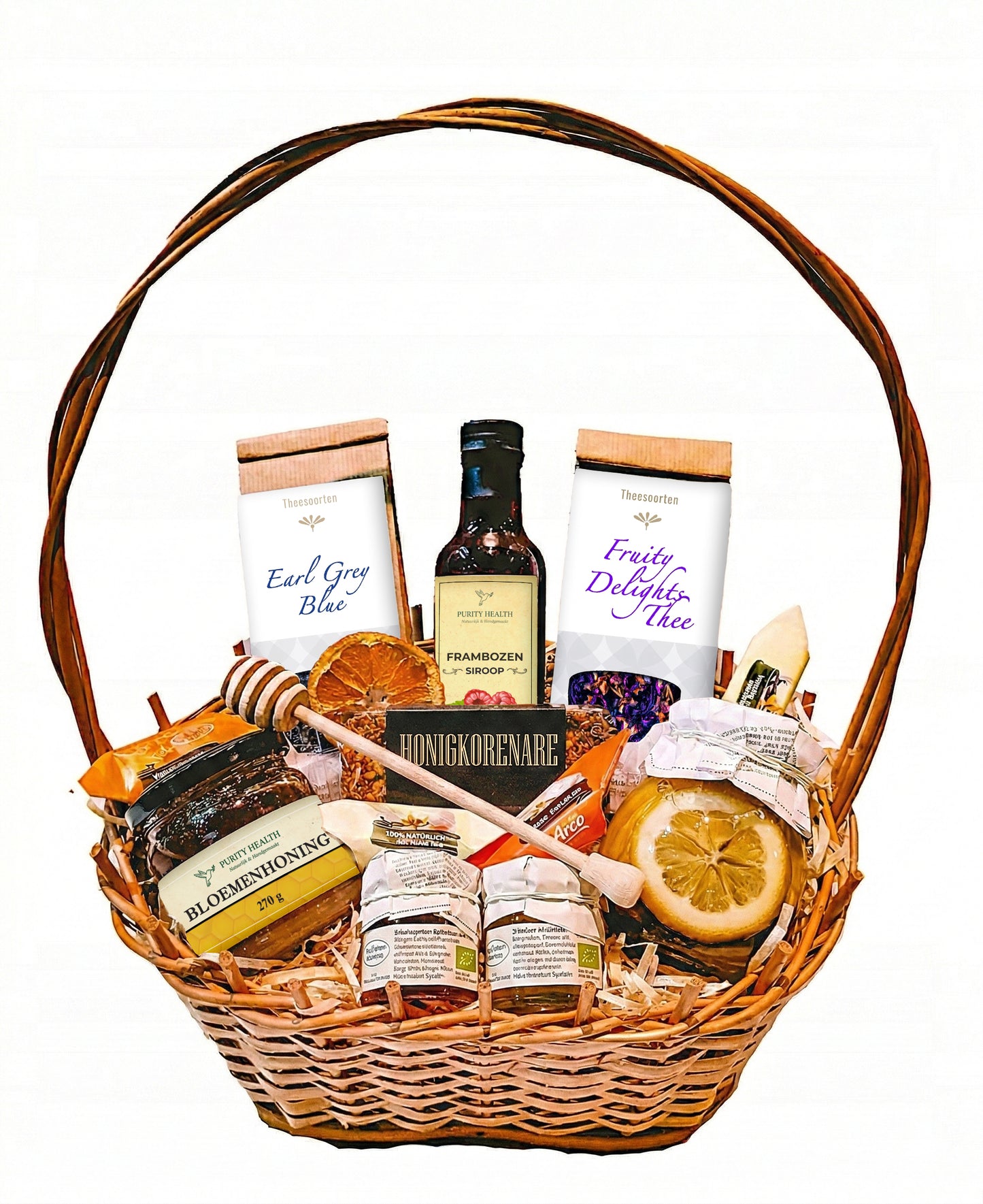 Een mega-gezonde en grote geschenkmand – natuurlijk genot. Cadeau voor mama, papa, oma, opa, verjaardag, Moederdag